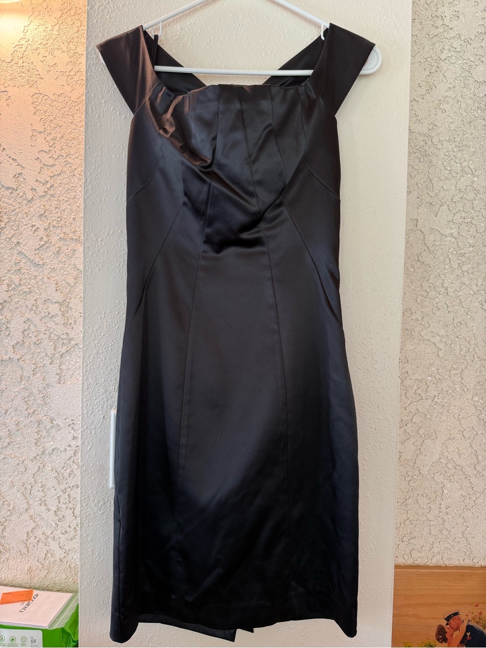 The Limited Black Satin Dress with Back Tie detail